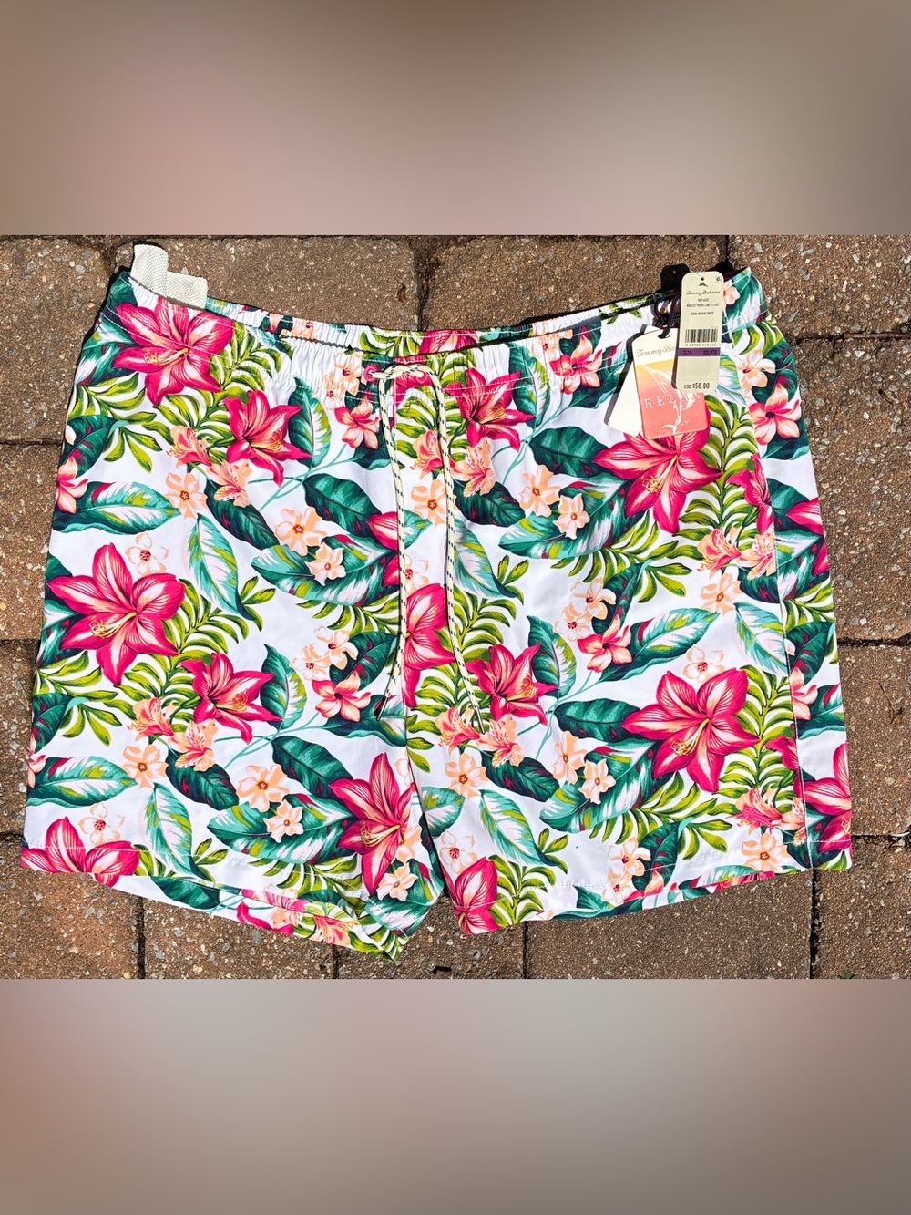NEW Tommy Bahama Men's 2XL - XXL Naples Tropic Like it’s Hot Swim Trunks Shorts